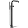 Kohler Tone Floor Mounted Tub Filler with Built-In Diverter - Includes Hand Shower Matte Black