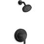 Kohler Elate Shower Only Trim Package with 2.5 GPM Single Function Shower Head and MasterClean Technology Matte Black