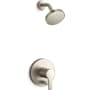 Kohler Elate Shower Only Trim Package with 2.5 GPM Single Function Shower Head and MasterClean Technology Vibrant Brushed Nickel