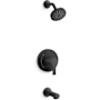 Kohler Elate Tub and Shower Trim Package with 1.75 GPM Single Function Shower Head and MasterClean Technology Matte Black