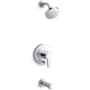 Kohler Elate Tub and Shower Trim Package with 1.75 GPM Single Function Shower Head and MasterClean Technology Polished Chrome