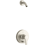 Kohler Pitch Rite-Temp Shower Trim Package with Integrated Diverter - Less Shower Head Vibrant Brushed Nickel
