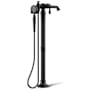 Kohler Artifacts Floor Mounted Tub Filler with Built-In Diverter - Includes Hand Shower Matte Black