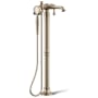 Kohler Artifacts Floor Mounted Tub Filler with Built-In Diverter - Includes Hand Shower Vibrant Brushed Bronze