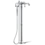 Kohler Artifacts Floor Mounted Tub Filler with Built-In Diverter - Includes Hand Shower Polished Chrome