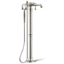 Kohler Artifacts Floor Mounted Tub Filler with Built-In Diverter - Includes Hand Shower Vibrant Polished Nickel