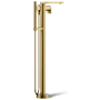 Kohler Composed Floor Mounted Tub Filler with Hand Shower and Built-In Diverter Vibrant Brushed Moderne Brass