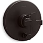 Kohler Composed Two Function Pressure Balanced Valve Trim Only with Single Cross Handle and Integrated Diverter - Less Rough In Brushed Graphite