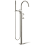 Kohler Components Floor Mounted Tub Filler with Built-In Diverter - Includes Hand Shower Vibrant Polished Nickel