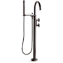 Kohler Components Floor Mounted Tub Filler with Built-In Diverter - Includes Hand Shower Brushed Graphite