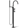 Kohler Components Floor Mounted Tub Filler with Built-In Diverter - Includes Hand Shower Brushed Graphite