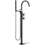 Kohler Components Floor Mounted Tub Filler with Built-In Diverter - Includes Hand Shower Brushed Graphite