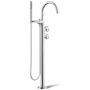 Kohler Components Floor Mounted Tub Filler with Built-In Diverter - Includes Hand Shower Polished Chrome