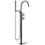 Kohler Components Floor Mounted Tub Filler with Built-In Diverter - Includes Hand Shower Titanium