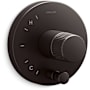 Kohler Components Single Function Pressure Balanced Valve Trim Only with Single Knob Handle and Integrated Diverter - Less Rough In Brushed Graphite