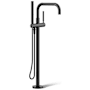 Kohler Purist Floor Mounted Tub Filler with Built-In Diverter - Includes Hand Shower Matte Black