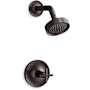 Kohler Purist Shower Only Trim Package with 2.5 GPM Single Function Shower Head with MasterClean and Rite-Temp Technologies Brushed Graphite