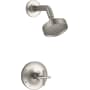 Kohler Purist Shower Only Trim Package with 1.75 GPM Single Function Shower Head with MasterClean and Rite-Temp Technologies Brushed Nickel