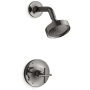 Kohler Purist Shower Only Trim Package with 1.75 GPM Single Function Shower Head with MasterClean and Rite-Temp Technologies Vibrant Titanium