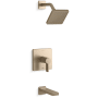 Kohler Parallel Tub and Shower Trim Package with 1.75 GPM Single Function Shower Head Vibrant Brushed Bronze