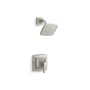 Kohler Riff Shower Only Trim Package with 1.75 GPM Single Function Shower Head Vibrant Brushed Nickel