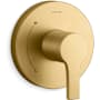 Kohler Elate Pressure Balanced Valve Trim Only with Single Lever Handle - Less Rough In Vibrant Brushed Moderne Brass