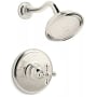 Kohler Artifacts 1.75 GPM Rite-Temp Pressure Balancing Shower Trim with Cross Handle Vibrant Polished Nickel