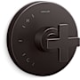 Kohler Composed Pressure Balanced Valve Trim Only with Single Cross Handle - Less Rough In Brushed Graphite