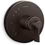 Kohler Components Single Function Pressure Balanced Valve Trim Only with Single Lever Handle - Less Rough In Brushed Graphite
