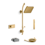 Kohler Parallel Custom Shower System Featuring Single Port Anthem Mechanical Valve with Trim and Shower Head Vibrant Brushed Moderne Brass