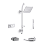 Kohler Parallel Custom Shower System Featuring Single Port Anthem Mechanical Valve with Trim and Shower Head Polished Chrome