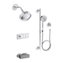 Kohler Purist Custom Shower System Featuring Two Port Anthem Mechanical Valve with Trim, Shower Head, and Handshower Polished Chrome