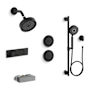 Kohler Purist Custom Shower System Featuring Three Port Anthem Mechanical Valve with Trim, Shower Head, Handshower, and Two Body Sprays Matte Black