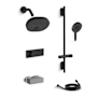 Kohler Statement Custom Shower System Featuring Two Port Anthem Mechanical Valve with Trim, Shower Head, and Handshower Matte Black