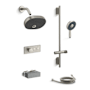 Kohler Statement Custom Shower System Featuring Two Port Anthem Mechanical Valve with Trim, Shower Head, and Handshower Vibrant Brushed Nickel