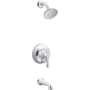 Kohler Buckley Tub and Shower Trim Package with 1.75 GPM Single Function Shower Head Polished Chrome