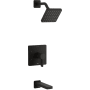Kohler Parallel Tub and Shower Trim Package with 2.5 GPM Single Function Shower Head Matte Black