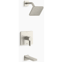 Kohler Parallel Tub and Shower Trim Package with 1.75 GPM Single Function Shower Head Brushed Nickel