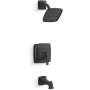 Kohler Riff Tub and Shower Trim Package with 1.75 GPM Single Function Shower Head Matte Black