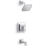 Kohler Riff Tub and Shower Trim Package with 1.75 GPM Single Function Shower Head Polished Chrome