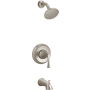 Kohler Buckley Tub and Shower Trim Package with 2.5 GPM Single Function Shower Head Vibrant Brushed Nickel