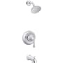 Kohler Buckley Tub and Shower Trim Package with 2.5 GPM Single Function Shower Head Polished Chrome