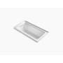 Kohler Archer 60" Drop In, Three Wall Alcove Acrylic Air Tub with Left Drain and Overflow - Comfort Depth Design White