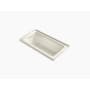 Kohler Archer 60" Drop In, Three Wall Alcove Acrylic Air Tub with Left Drain and Overflow - Comfort Depth Design Biscuit