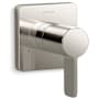 Kohler Parallel Transfer Valve Trim Only with Single Lever Handle Vibrant Polished Nickel