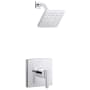 Kohler Honesty Shower Only Trim Package with 1.75 GPM Single Function Shower Head and Katalyst Spray Technology Polished Chrome