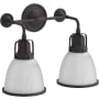 Kohler Lighting Hauksbee 18" Wide 2 Light Bell Wall Sconce Matte Black