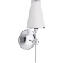 Kohler Lighting Parohn 17" Tall Fabric Shade Wall Sconce Polished Chrome