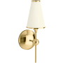 Kohler Lighting Parohn 17" Tall Fabric Shade Wall Sconce Polished Brass
