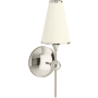 Kohler Lighting Parohn 17" Tall Fabric Shade Wall Sconce Polished Nickel